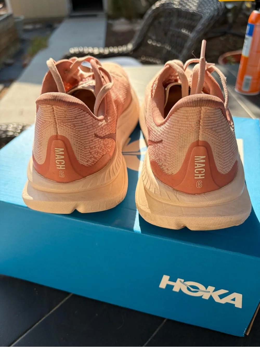 Hoka Women's Mach 6 Rose Gold Running Shoes - Picture 5 of 7
